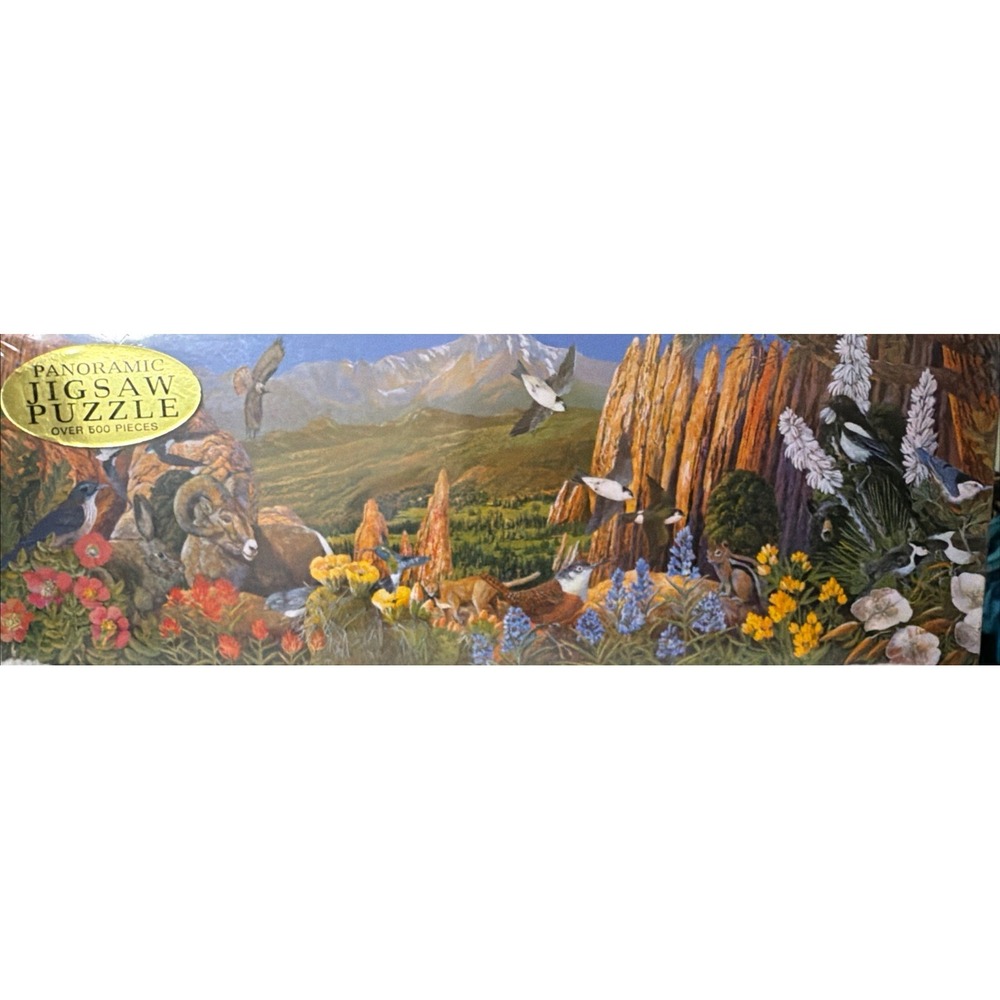 Garden of the Gods/Pikes Peak Colorado Jigsaw Panoramic Puzzle 12 x 36 NIP Seal